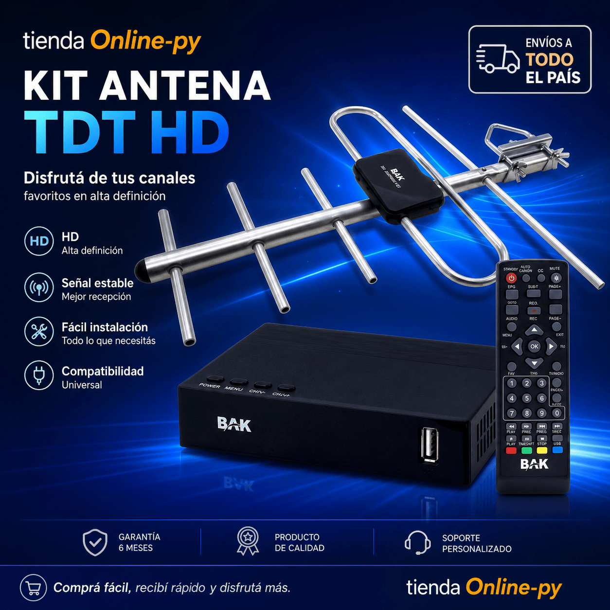 CONVERSOR TV DIGITAL BAK BK-2026 - ISDBT - Imagen 3